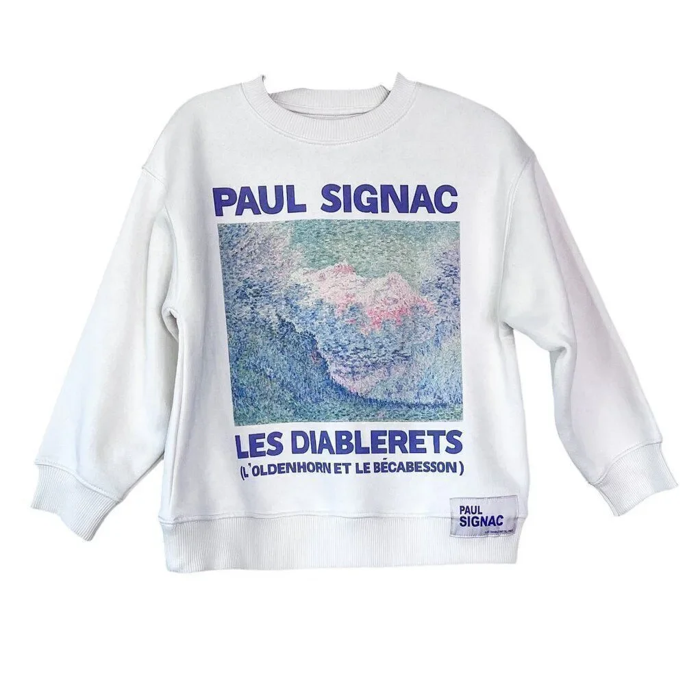 NWT! Zara Kids x Paul Signac Les Diablerets Long Sleeve Sweatshirt Size 6-7Y